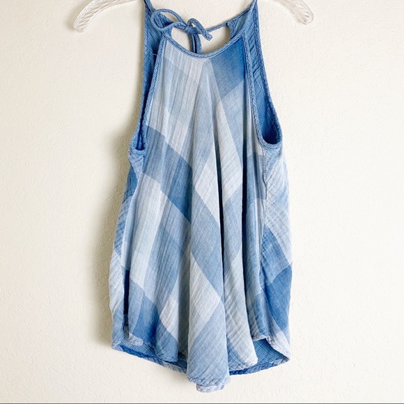 Anthropologie Cloth & Stone Plaid Halter Top - Picture 3 of 10